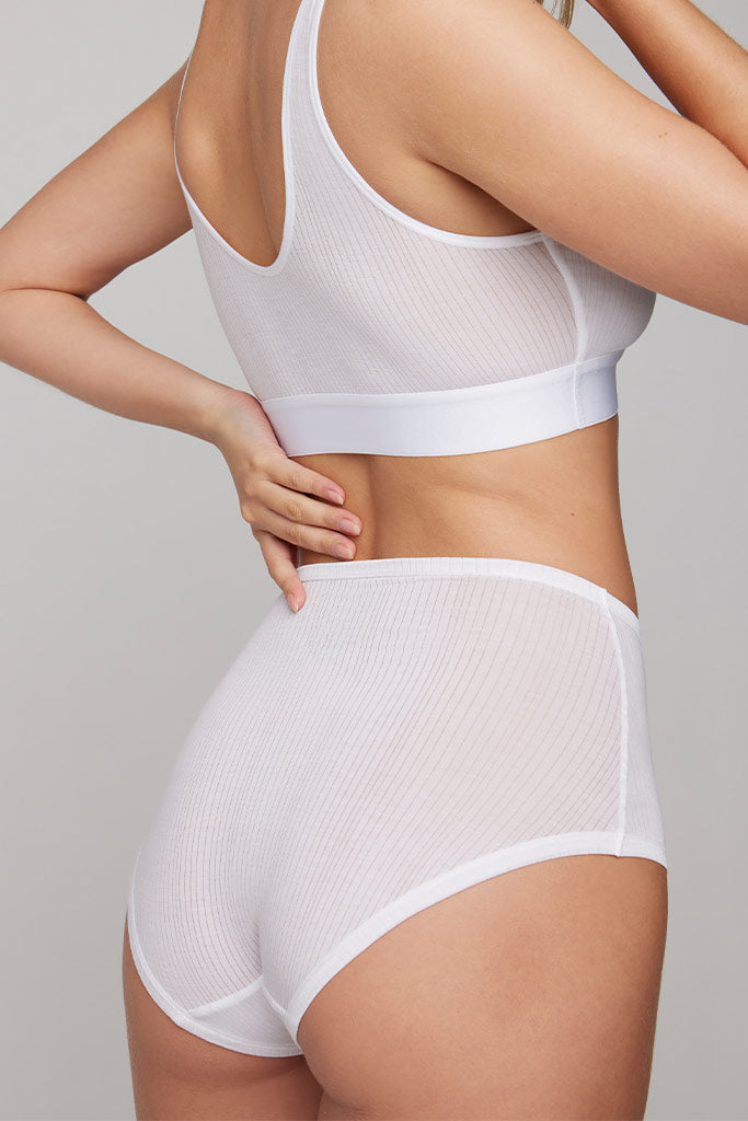 Whipped High Rise in White
