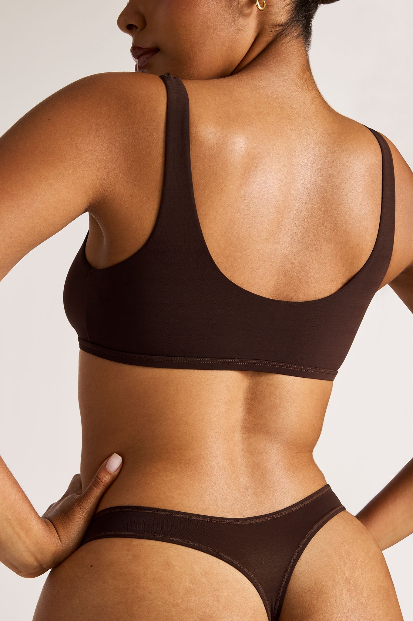 Slink Dipped Bralette in Espresso