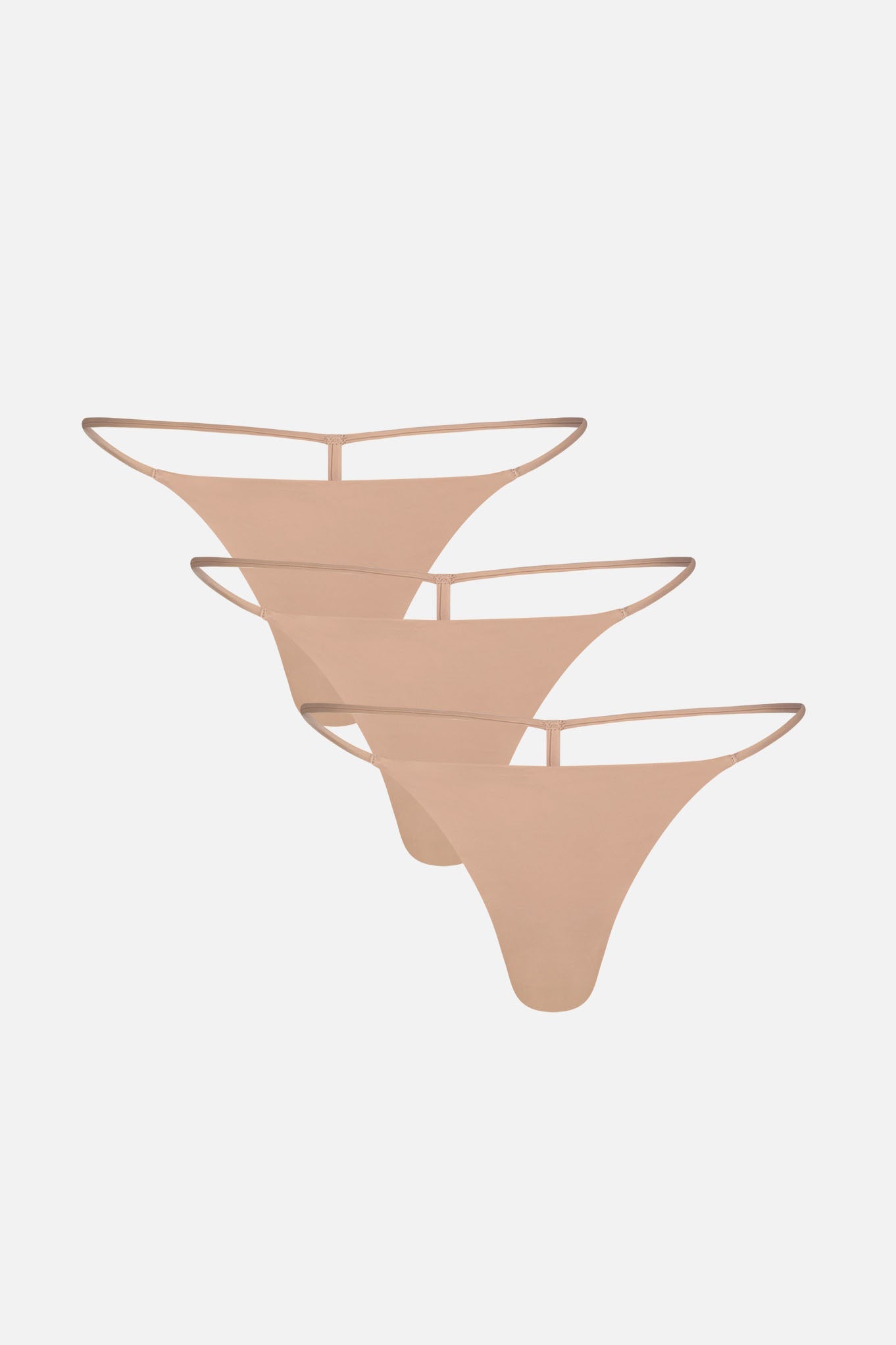 Glacé String Thong in Buff (Pack)