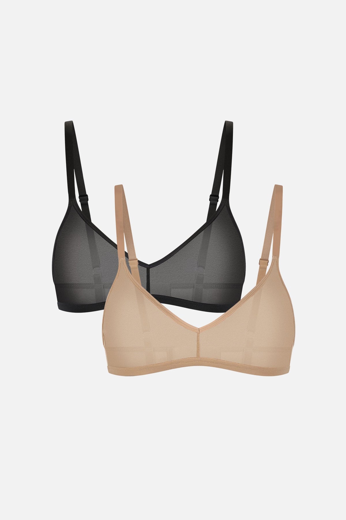 Sieve Non-Wire Bra in Black + Buff (Pack)