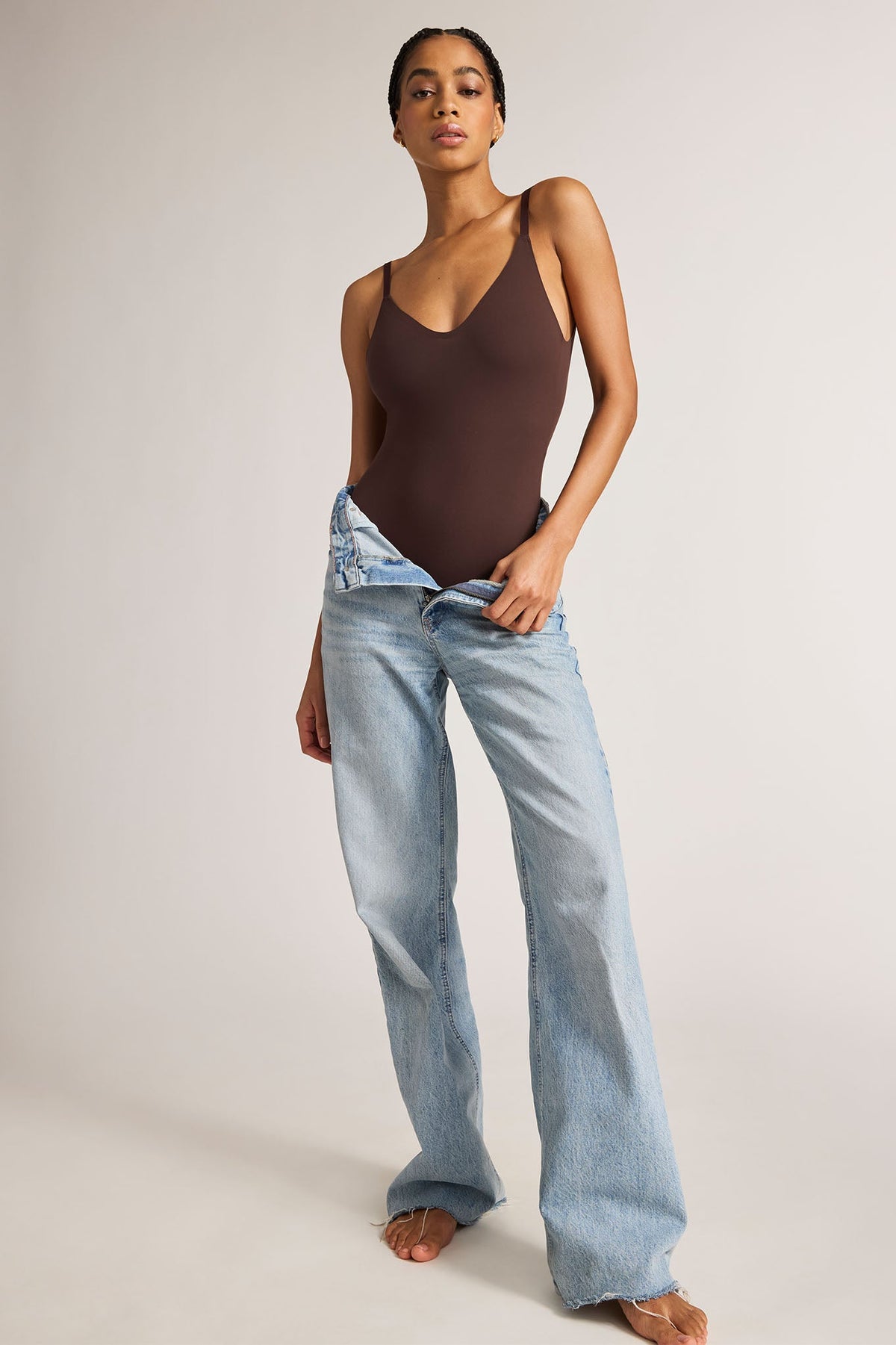 Base Cami Bodysuit in Espresso