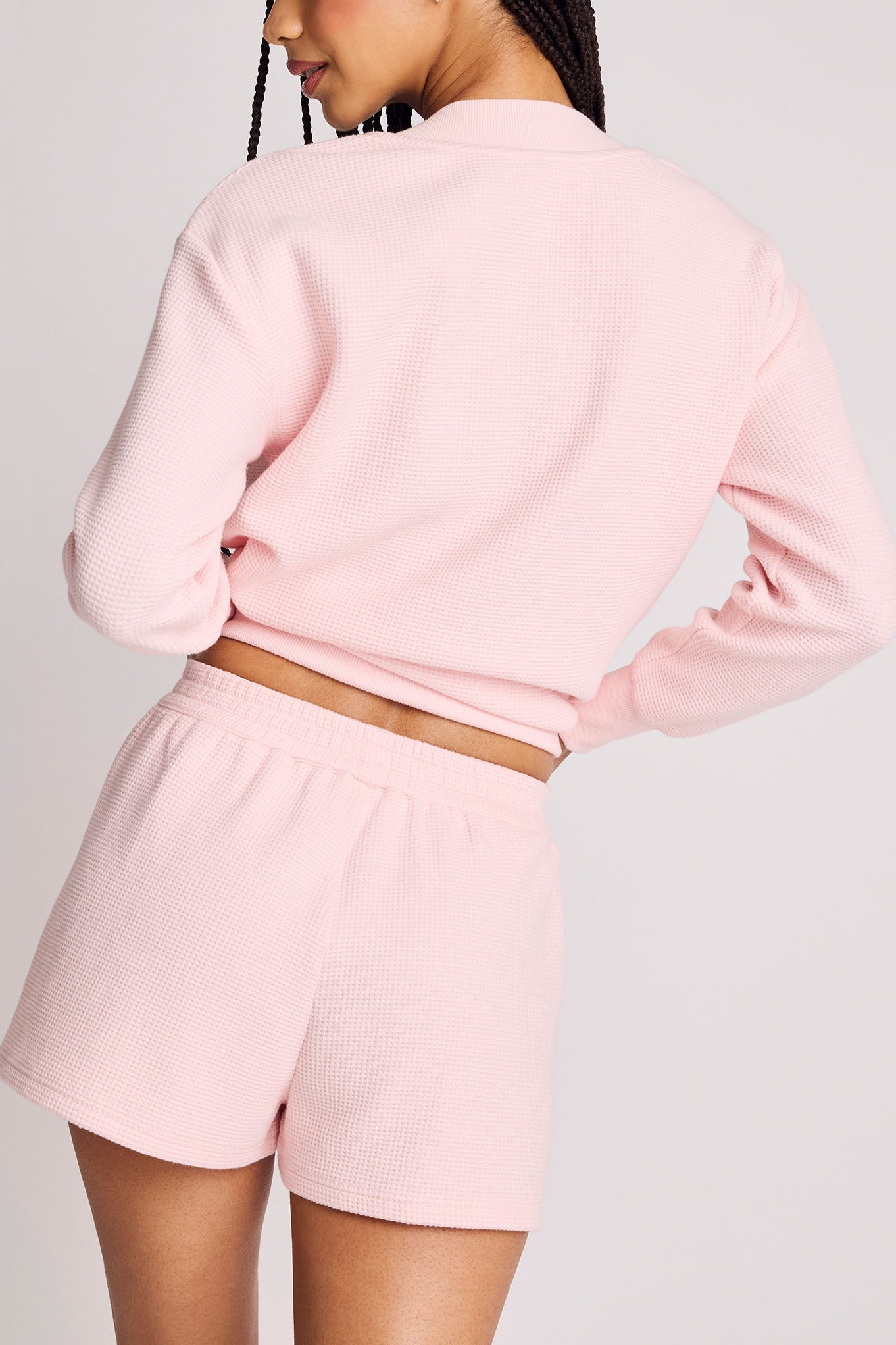 Waffle Knit Short in Shell