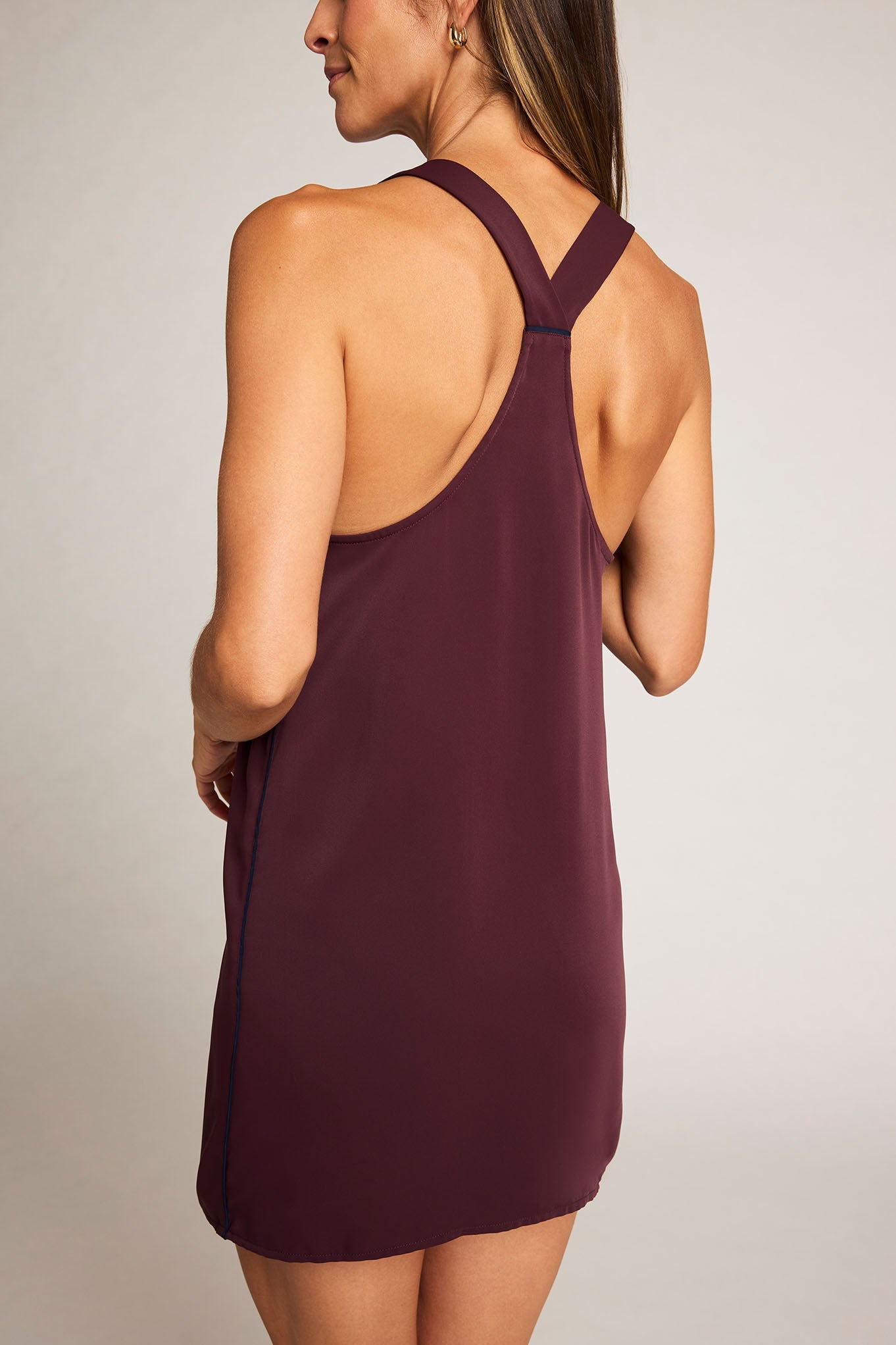 Supreme Mini Slip Dress in Garnet