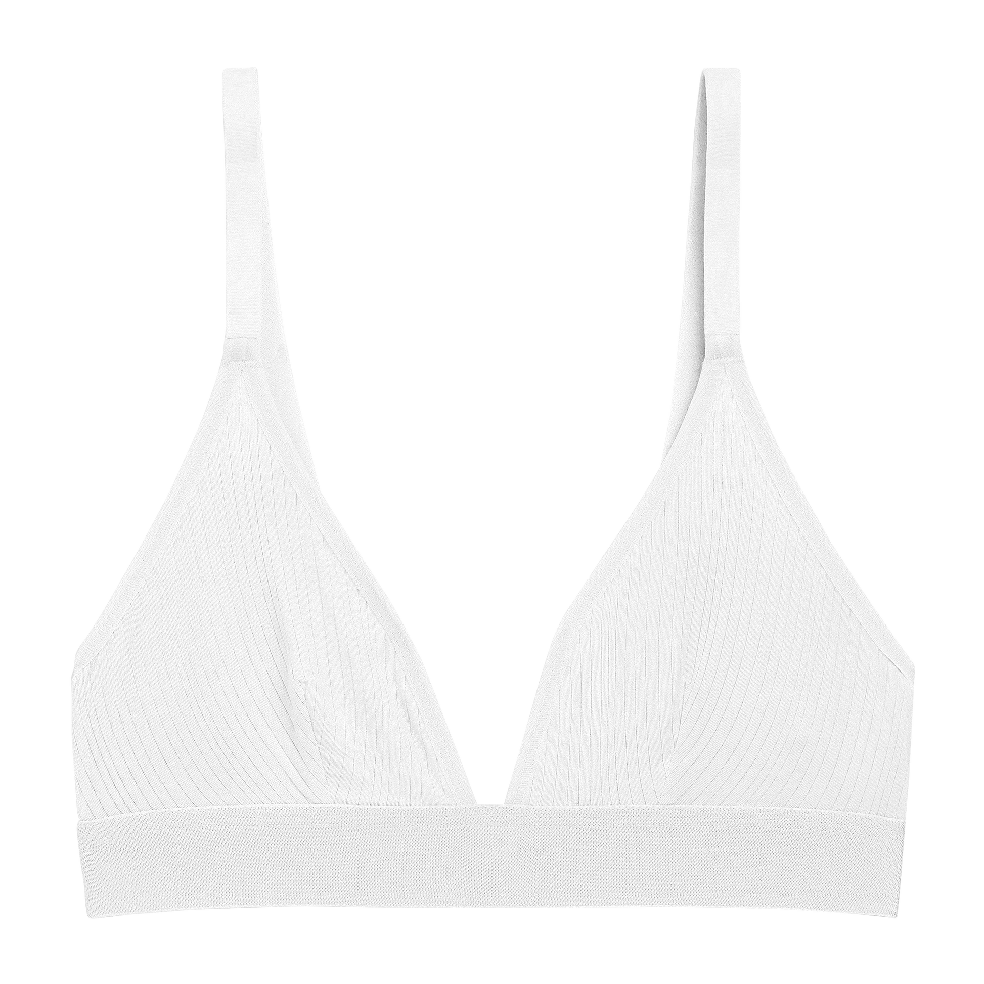 Whipped Triangle Bra in White